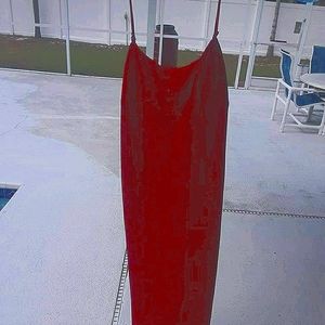 Long Red Sparkle dress size 12
